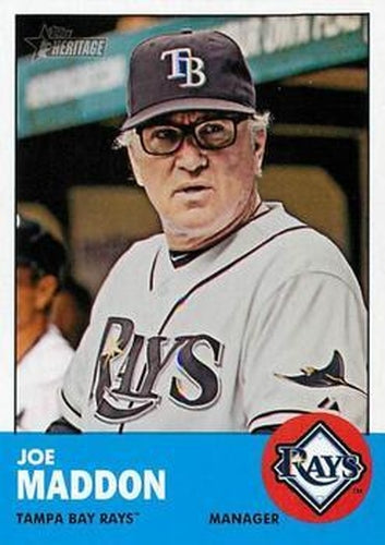 #343 Joe Maddon - Tampa Bay Rays - 2012 Topps Heritage Baseball