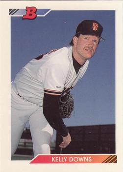 #343 Kelly Downs - San Francisco Giants - 1992 Bowman Baseball
