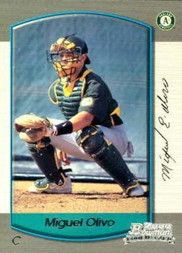 #343 Miguel Olivo - Oakland Athletics - 2000 Bowman Baseball