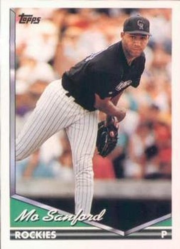 #343 Mo Sanford - Colorado Rockies - 1994 Topps Baseball
