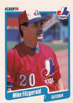 #343 Mike Fitzgerald - Montreal Expos - 1990 Fleer USA Baseball