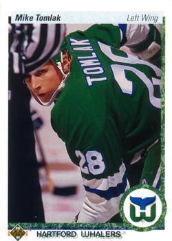 #343 Mike Tomlak - Hartford Whalers - 1990-91 Upper Deck Hockey