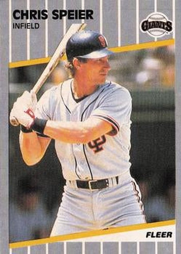 #343 Chris Speier - San Francisco Giants - 1989 Fleer Baseball