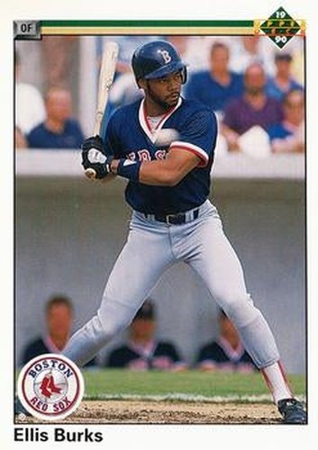 #343 Ellis Burks - Boston Red Sox - 1990 Upper Deck Baseball