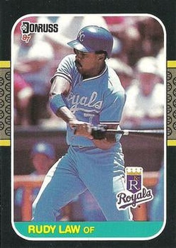 #343 Rudy Law - Kansas City Royals - 1987 Donruss Baseball