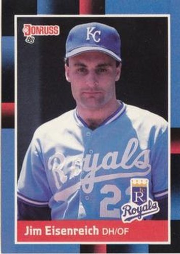 #343 Jim Eisenreich - Kansas City Royals - 1988 Donruss Baseball