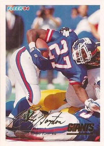 #343 Rodney Hampton - New York Giants - 1994 Fleer Football