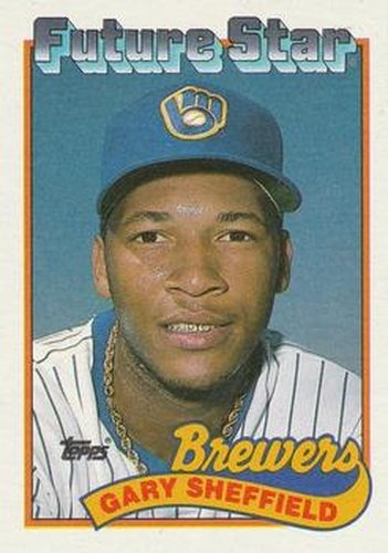 #343 Gary Sheffield - Milwaukee Brewers - 1989 Topps Baseball