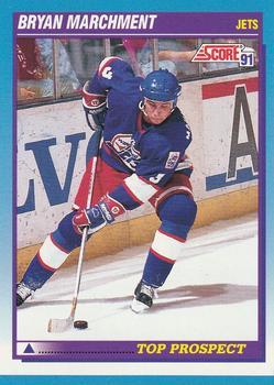 #344 Bryan Marchment - Winnipeg Jets - 1991-92 Score Canadian Bilingual Hockey