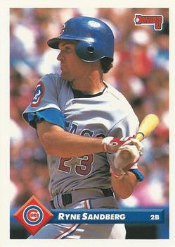 #344 Ryne Sandberg - Chicago Cubs - 1993 Donruss Baseball