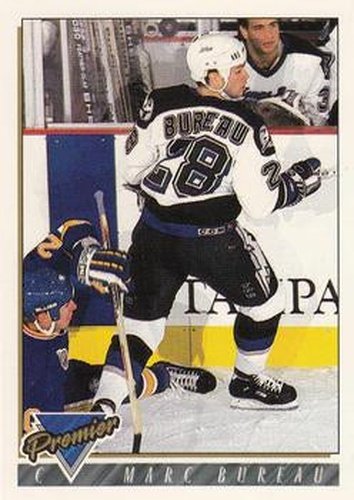 #344 Marc Bureau - Tampa Bay Lightning - 1993-94 Topps Premier Hockey