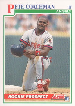 #344 Pete Coachman - California Angels - 1991 Score Baseball