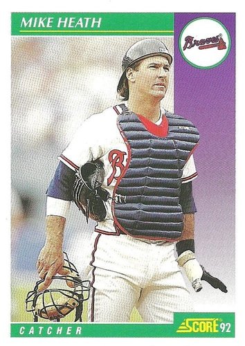 #344 Mike Heath - Atlanta Braves - 1992 Score Baseball