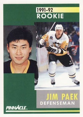 #344 Jim Paek - Pittsburgh Penguins - 1991-92 Pinnacle Hockey