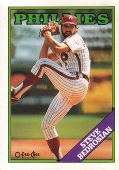 #344 Steve Bedrosian - Philadelphia Phillies - 1988 O-Pee-Chee Baseball