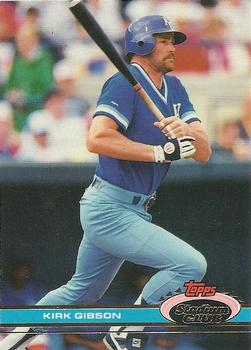 #344 Kirk Gibson - Kansas City Royals - 1991 Stadium Club Baseball