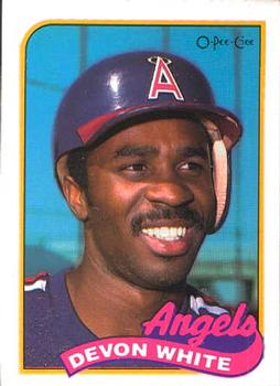 #344 Devon White - California Angels - 1989 O-Pee-Chee Baseball