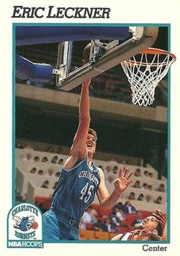 #344 Eric Leckner - Charlotte Hornets - 1991-92 Hoops Basketball