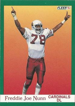 #344 Freddie Joe Nunn - Phoenix Cardinals - 1991 Fleer Football