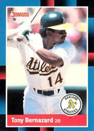 #344 Tony Bernazard - Oakland Athletics - 1988 Donruss Baseball