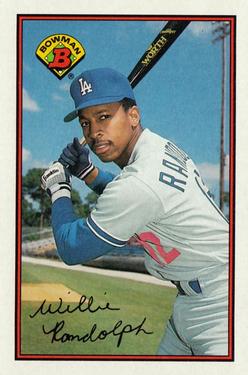 #344 Willie Randolph - Los Angeles Dodgers - 1989 Bowman Baseball