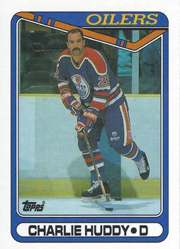 #344 Charlie Huddy - Edmonton Oilers - 1990-91 Topps Hockey