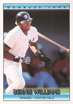 #344 Bernie Williams - New York Yankees - 1992 Donruss Baseball