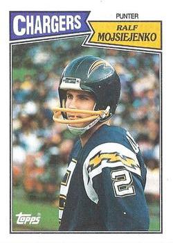 #344 Ralf Mojsiejenko - San Diego Chargers - 1987 Topps Football