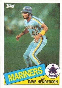 #344 Dave Henderson - Seattle Mariners - 1985 Topps Baseball