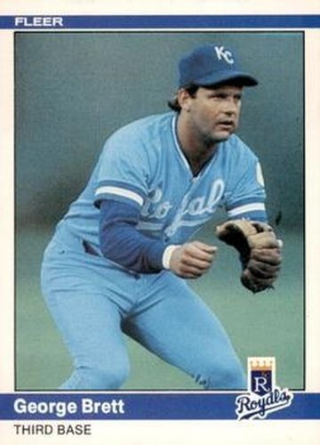 #344 George Brett - Kansas City Royals - 1984 Fleer Baseball