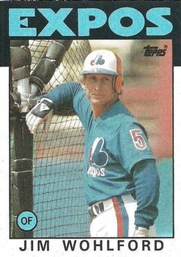 #344 Jim Wohlford - Montreal Expos - 1986 Topps Baseball