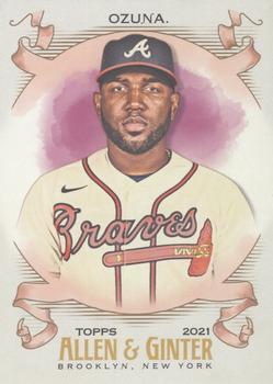 #344 Marcell Ozuna - Atlanta Braves - 2021 Topps Allen & Ginter Baseball