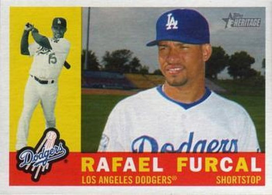 #344 Rafael Furcal - Los Angeles Dodgers - 2009 Topps Heritage Baseball