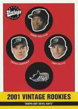 #344 Travis Harper / Kenny Kelly / Toby Hall - Tampa Bay Devil Rays - 2001 Upper Deck Vintage Baseball
