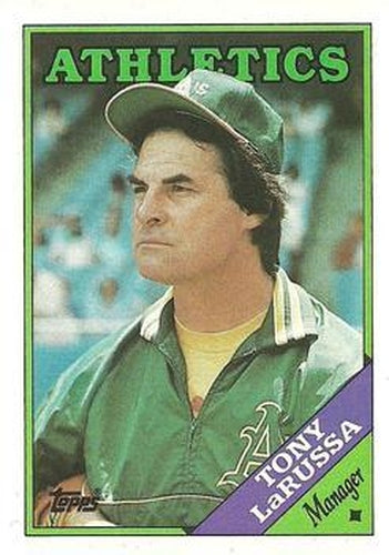 #344 Tony LaRussa - Oakland Athletics - 1988 Topps Baseball