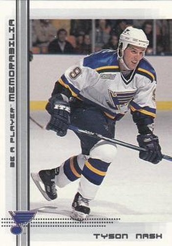 #344 Tyson Nash - St. Louis Blues - 2000-01 Be a Player Memorabilia Hockey