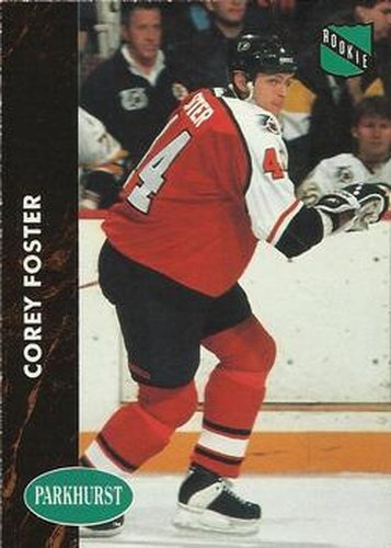 #344 Corey Foster - Philadelphia Flyers - 1991-92 Parkhurst Hockey