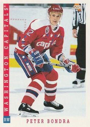 #344 Peter Bondra - Washington Capitals - 1993-94 Score Canadian Hockey