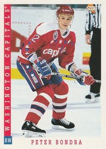#344 Peter Bondra - Washington Capitals - 1993-94 Score Canadian Hockey