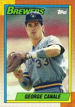 #344 George Canale - Milwaukee Brewers - 1990 Topps Baseball