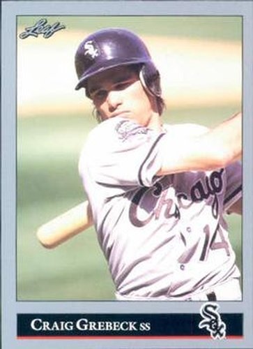 #344 Craig Grebeck - Chicago White Sox - 1992 Leaf Baseball