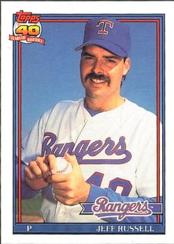 #344 Jeff Russell - Texas Rangers - 1991 O-Pee-Chee Baseball