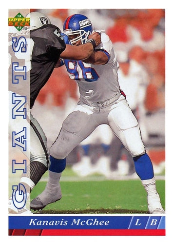 #344 Kanavis McGhee - New York Giants - 1993 Upper Deck Football