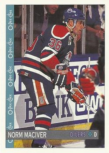 #344 Norm Maciver - Edmonton Oilers - 1992-93 O-Pee-Chee Hockey