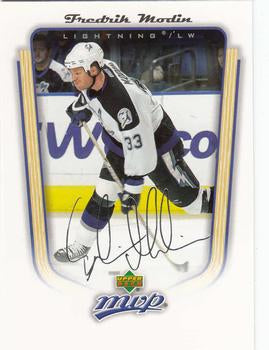 #344 Fredrik Modin - Tampa Bay Lightning - 2005-06 Upper Deck MVP Hockey