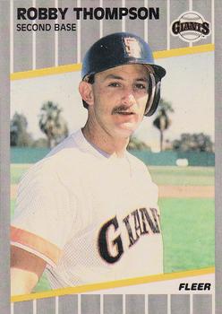 #344 Robby Thompson - San Francisco Giants - 1989 Fleer Baseball