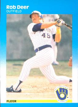 #344 Rob Deer - Milwaukee Brewers - 1987 Fleer Baseball