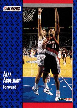 #344 Alaa Abdelnaby - Portland Trail Blazers - 1991-92 Fleer Basketball