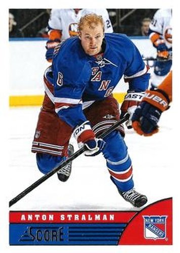#344 Anton Stralman - New York Rangers - 2013-14 Score Hockey
