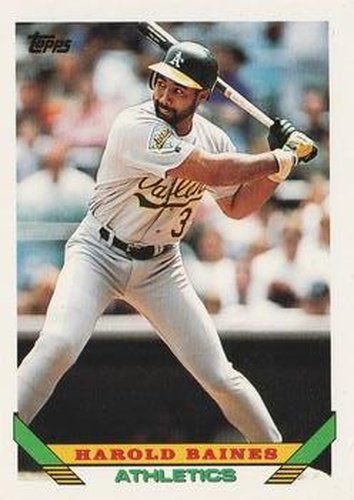 #345 Harold Baines - Oakland Athletics - 1993 Topps Baseball